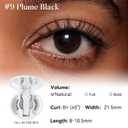 WOSADO Magnetic Eyelashes with Applicator Kit, [V9 Plume Black] Reusable Magnetic Lashes without Eyeliner, Glue-free False Lashes, Waterproof, Lightweight, Suit for Natural Makeup