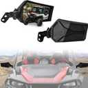 Rearview Side Mirrors for Polaris General, Adjustable Clear Folding Side Mirrors for Polaris General 1000/4 1000 / XP 1000 / XP 4 1000 2016-2024 Accessories (2PCS)