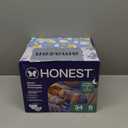 The Honest Company Comfort Dry Overnight Diapers, Up to 12 Hours Protection, Hypoallergenic, Fragrance-Free, Cozy Cloud + Star Signs, Club Box Size 6 (35+ lbs), 34 Count