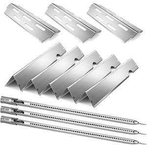 Grill Replacement Parts for Weber Genesis II 300 Series 3-Burner Tubes 17 Flavorizer Bars and Heat Deflector Barbecue Accessories for Weber Genesis 2 E310 E330 S335 LX 340 GS4 66032 66040 67490