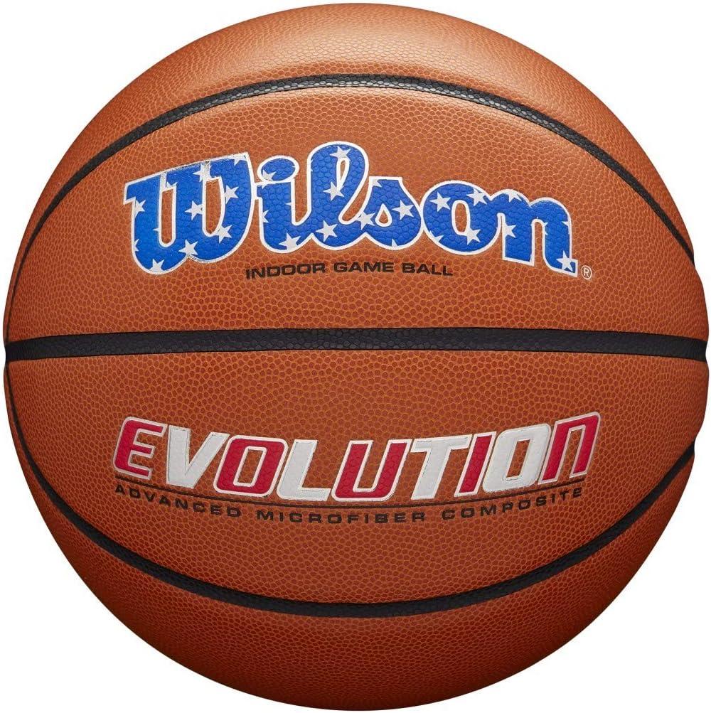 WILSON Evolution Indoor Game Basketballs - Size 5, Size 6 and Size 7 (USA)