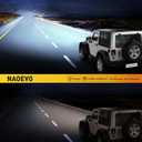 NAOEVO 12 Inch LED Light Bar and 4PCS 4 Inch LED Pod Lights, 54000LM LED Fog/Driving/Off Road Lights, Triple Row Spot Flood Combo LED Light Bar for Truck Car UTV ATV Boat, 1 Year Warranty