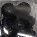 38 Pcs Black Velvet Christmas Ball Ornaments, Christmas Tree Decorations with Paper Ornaments, Shatterproof Hanging Xmas Décor Set for Office Home Holiday in 3 Sizes(Small Medium Large)