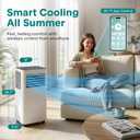 SereneLife Portable Air Conditioner & Dehumidifier - 8,000 BTU Wi-Fi Enabled Indoor AC, Pulls 1.1 liters Moisture Per Hour for Fast Cools Up to 300 Sq Ft - SLPAC805W