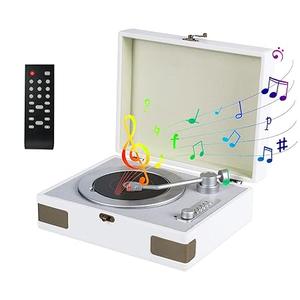 CD Player Portable with Bluetooth, Rechargeable CD Players Retro Suitcase CD Music Player with HiFi Speakers Desktop CD Player for Home Car Study Travel (White)