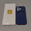 Miracase Magnetic for iPhone 17 Pro Case, Compatible with MagSafe, Integrated Silicone Camera Control Cover, 3.0mm Thicken Shockproof Drop Protection Phone Case for 17 Pro,Glass Blue