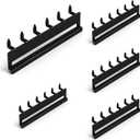 Pegboard Adaptor 5 Pack - Peg Board Adaptor for Slatwall Storage Bins, Slatbin Adaptors, Pegboard Wall Organizer for Garage, Workshops & Retail Store (Black)