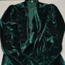 LTAKK Victorian Dress for Women Edwardian Costume Velvet 1800s Dresses Vintage Blouse Skirt 2 Piece (X-Large, Green)