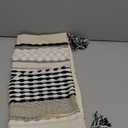 AmHoo Chenille Striped Textured Boho Throw Pillow Covers Aesthetic with Tassels Woven Decorative Pillow Case for Couch Bed Sofa Bedroom Modern Funky 18 x 18-Inch Black