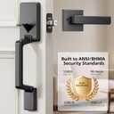 Philips Front Door Handle Without Lock, Entry Exterior Handleset with Interior Handed Lever, Modern Front Door Handle,Deadbolt Not Included, Matte Black