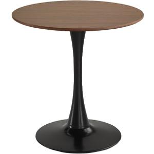 24 inch Small Round Dining Table for 2-4 People, Mid Century Modern Wood Tulip Table for Kitchen, Living Room, Restaurant, Office, Cafe, Walnut