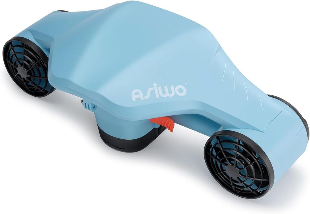 Asiwo Manta 2 Underwater Scooter, Powerful Thrust Seascooter with Action Camera Mount, Dual Motor Water Scooter for Diving, Snorkeling, Swimming