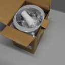 Compact Toilet Brush & Holder, Stainless Steel Handle, Space Saving for Storage, Deep Cleaning, Drip-Proof, Easy to Assemble, Nylon Bristles, White & Grey (1 Pack)