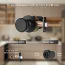 Black Door Knobs, Pismo Door Knob with Lock, Privacy Door Handles Interior for Bath & Bed (Passage, Matte Black, 2)
