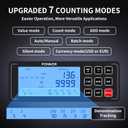 PONNOR Money Counter Machine with Value Count, UV/MG/IR/MT/DD Counterfeit Bill Detection, Dollar Euro Cash Counter with Count/Add/Batch/Auto Modes, External LCD Display