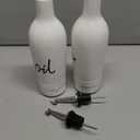 HAOTOP Farmhouse Ceramic Oil and Vinegar Dispenser Bottle Set, Perfect for Storage of Oil and Vinegar, 13 oz (White)