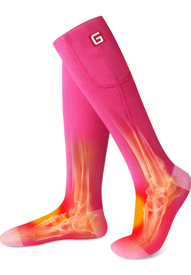 Heated Socks Women Electric Battery Socks Thermal Insulated Socks for Arthritis, Winter Thick Warm Cotton Sox Heating Foot Warmer, Unisex & USA 6-13 Size
