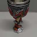 YIXINLOMYY Dragon Goblet Stainless Steel Dungeons and Dragon Gift for Men, 7 oz Chalice Wine Goblet Cross Medieval Drinking Cups Gothic D&D Goblet Vintage Halloween Christmas Gift (Red)