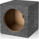Facmogu 8in Ported Subwoofer Box, Single Car Speaker Enclosure with Great High-Density Fibreboard Sturdy Construction, Square Sub Box Enclosure with Sound-Absorbing Cotton & Premium Carpeted Finish