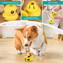 Interactive Dog Toys Bully Stick Holder,Treat-Dispensing & Squeaky Dog Chew Toys to Keep Them Busy Multifunctional Natural Rubber (Yellow)