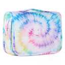 Vipdeal Kids Hanging Toiletry Bag for Girls, Travel Toiletry Bag for Teen Girls Tie Dye Cosmetic Makeup Waterproof Wash Bag Traveling Toiletries