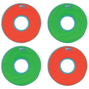 Chuckit Zipflight Amphibious Flying Ring - Assorted Small  6 in. Diameter (4 Pack)