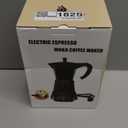 Cafetera Espresso Maker, 6 Cup Portable Coffee Machine, 300ml Portable Cafeteras Electricas Modernas, Electric Moka Pot with Detachable Base & Overheat Protection, Coffee Gift for Home Travel (All black)