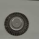Weiler Dualife Wire Wheel Brush, Round Hole, Steel, Full Twist Knotted, 8" Diameter, 0.023" Wire Diameter, 5/8" Arbor, 1-5/8" Bristle Length, 1/2" Brush Face Width, 6000 RPM