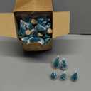 LOVEINUSA 40 Pack Mini Christmas Bottle Brush Trees, Tabletop Snow Flocked Village Trees in 5 Sizes for Christmas Village, Diorama & Holiday Table Decor