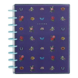 Happy Planner Disc-Bound Planner Jan.–Dec. 2026, Includes 3 Extra Months and 2 Sticker Sheets, Classic Size, 7" x 9.25", Dashboard Layout, Blue Botanical Year