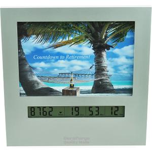 9999 Day Retirement Countdown Clock with Large Display Digital Timer & a 4x6 Picture Frame, Fun Gifts for Men or Women Change Photo & Count Down to Vacation Wedding Christmas Halloween holiday