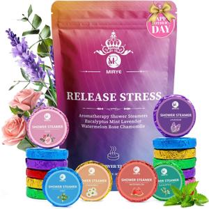 18-Pack Shower Steamers Aromatherapy, Self Care Gifts for Women, 6 Scented Organic Shower Bombs with Natural Essential Oils Relaxation Home SPA, Mother's Day Spa, Teacher, Nurse Gifts for Appreciation