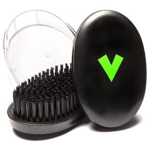 Veeta Superior Medium Wave Brush - Hair Brush for Men with 100% Synthetic Flex Bristles, Curved Design, and Protective Cover - Ideal for Short or Long Wavy Hair