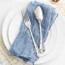 60 Pack Dusty Blue Cheesecloth Napkins Washable 21x21 Inches Dusty Blue Cloth Napkins Set of 60 Bridal Baby Shower Dinner Table Napkins for Wedding Rustic Boho Cotton Gauze Summer Party Table Decor