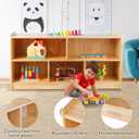 Montessori Shelf, Toy Shelf for Kids, Kids Bookshelf, 2-Tier Wooden Book Shelf, Toy Storage Organizer for Kids Rooms, Palyroom, Nursery (47-1/4" L)