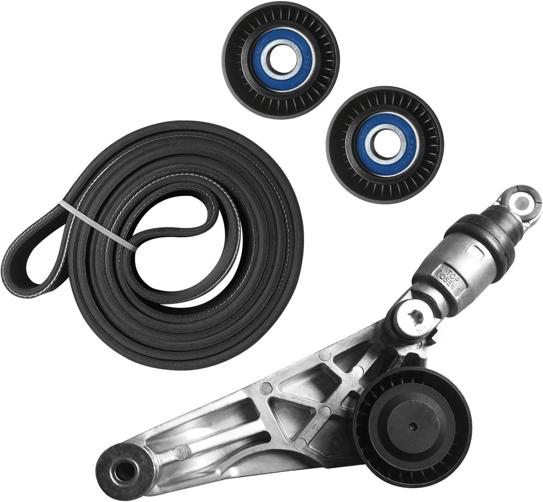 4627038AA-KIT Drive Belt Idler Pulley Tensioner Kit Replacement for Jeep Wrangler JK Unlimited 3.6L 2012-2018, 4627038AA