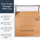 Airy Abode Premium White Wood Picture Frame 30x40 Matted to 24x36 - Pick Your Size and Color
