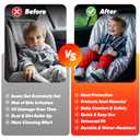EcoNour Baby Car Seat Sun Shade Cover | Infant Carseat Heat Protector Keeps Toddler Seat at a Cool Temperature | Reflective car seat Sunshade Blocks Out Heat | Baby Travel Accessories, Silver