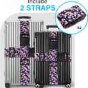 Luggage Straps for Suitcases TSA Approved, Luggage Identifiers for Suitcase, Adjustable Suitcase Strap for Baggage Security with Cute Patten, Travel Necessary Accessories (Anime Sakura)