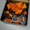 60/90/120 Degree Multi Corner Clamps for Woodworking Set of 4,Adjustable Spring Loaded Right Angle Clamp Woodworking Tools,Carson Clamp for Carpentry,Frame Cabinet Wood Tools Accessories,Gifts for Men (Orange)