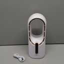 Desk Fan Bladeless, 11.8 Inch Office Fan Small, Quiet, 3 Speed Adjustment, Touch Control, Easy to Clean, Desk Fans Small Quiet, Ideal for Office, Living Room, Bedroom (white)