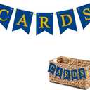 Graduation Decorations Class of 2026 Blue Glitter Pre-Strung Congrats Grad Graduation Cards Basket Banner Party Congratulations Banner Decor College High School Party Favors