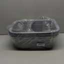 Easymanie 3 Packs 16 L Plastic Wash Basin Tub, Grey Kitchen Dishpan