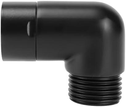 NearMoon Shower Elbow Adapter, Solid Brass 1/2" Shower Arm Extension for Connecting Shower Head, 90 Degree (Matte Black)