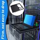 1U Rack Mount Sliding Keyboard Tray Cantilever Network Equipment Racks 19 Inch Cabinet Drawer Sliding Shelf for Server Data Music Studio Accessories