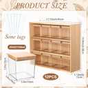 Suclain Loose Leaf Tea Organizer Bamboo, 12 Canisters with Lids