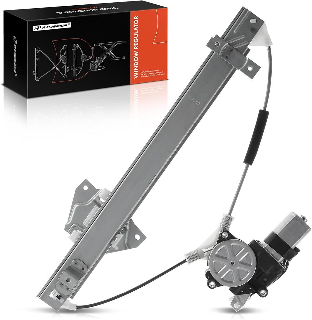 A-Premium Rear Driver Side Power Window Regulator with Motor (2-Pin) | Compatible with Mitsubishi Montero 1992-2000