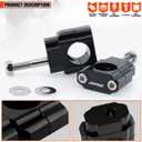 Universal Dirt Bike Handlebar Mounts- Motorcycle Handlebar Riser Mounting Kit 1-1/8" Black