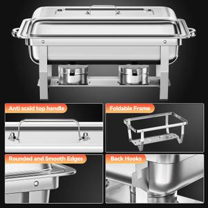 4 Pack Chafing Dishes for Buffet