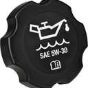 Engine Oil Filler Cap Replacement Compatible with GM 1992-2018 1994-2011 Chevrolet GMC Cadillac Buick Oldsmobile Pontiac Hummer Saab Isuzu, Repalce FC208, 12573337 (BLACK)